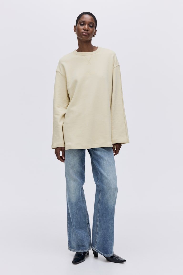 Sweatshirt with Text Motif