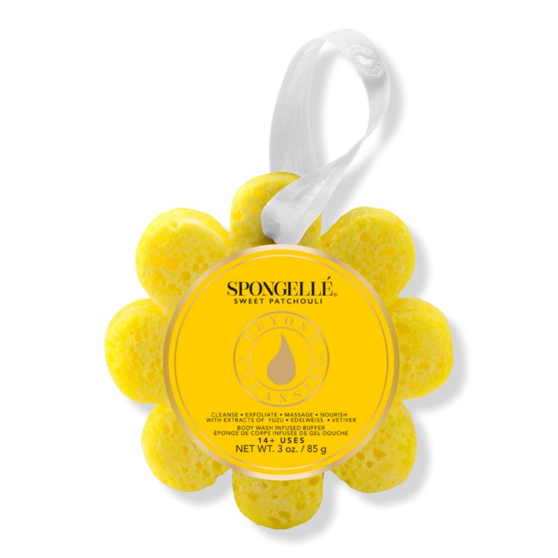 Sweet Patchouli Wild Flower Bath Sponge Built-In Body Wash Shower Loofah Sponge for Women