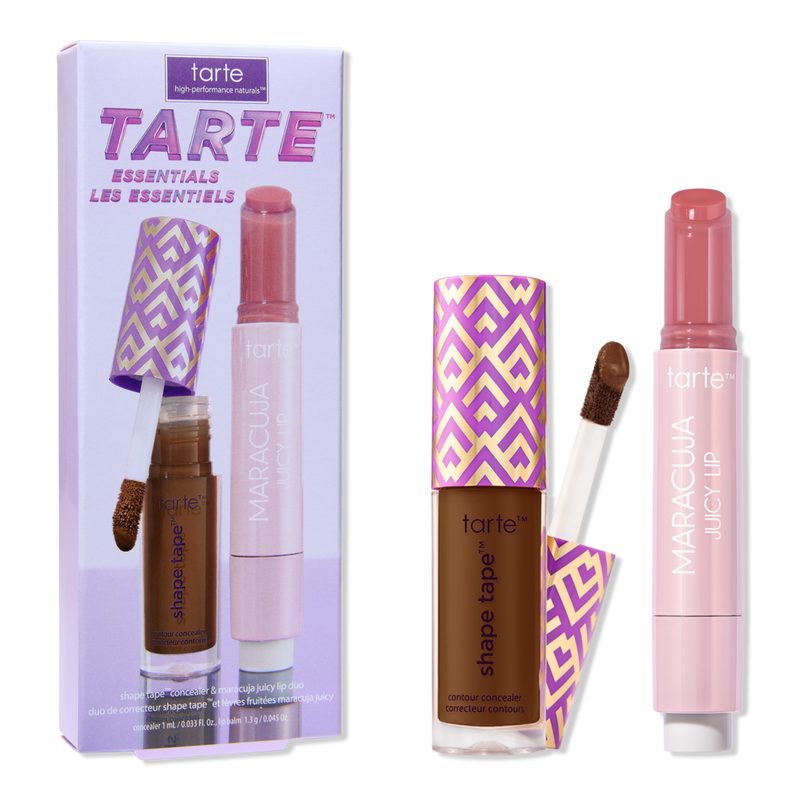 Tarte Essentials Shape Tape & Maracuja Juicy Lip Duo - 60N Mahogany