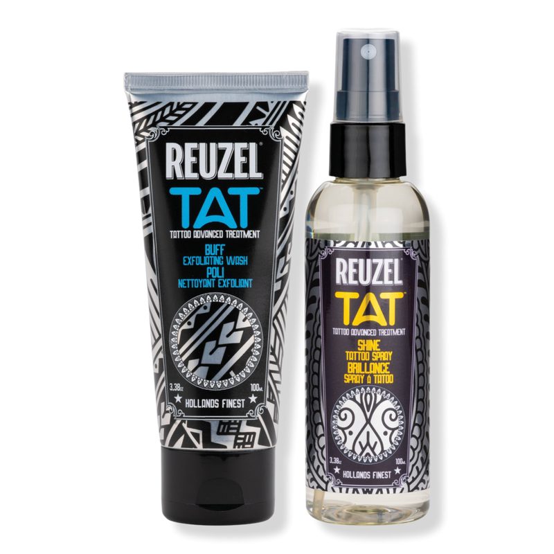 TAT Buff Exfoliating Cleanser & Shine Tattoo Spray Duo