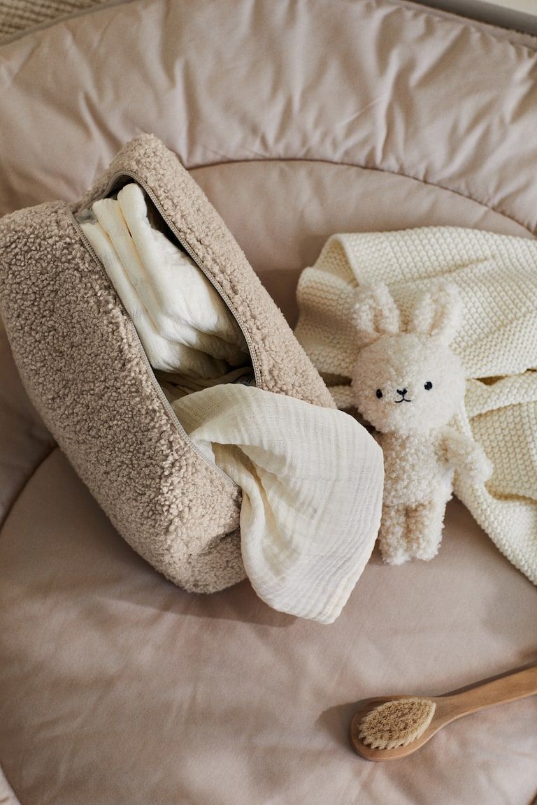 Teddy Fleece Diaper Bag
