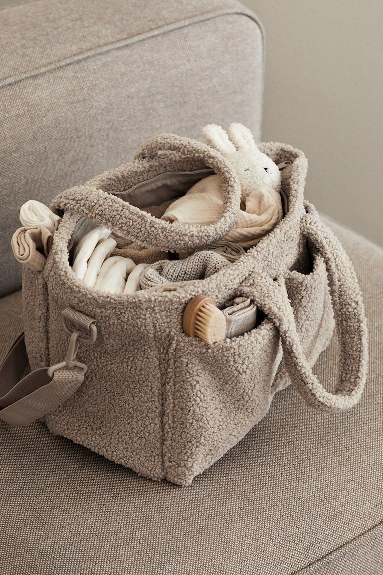 Teddy Fleece Diaper Bag