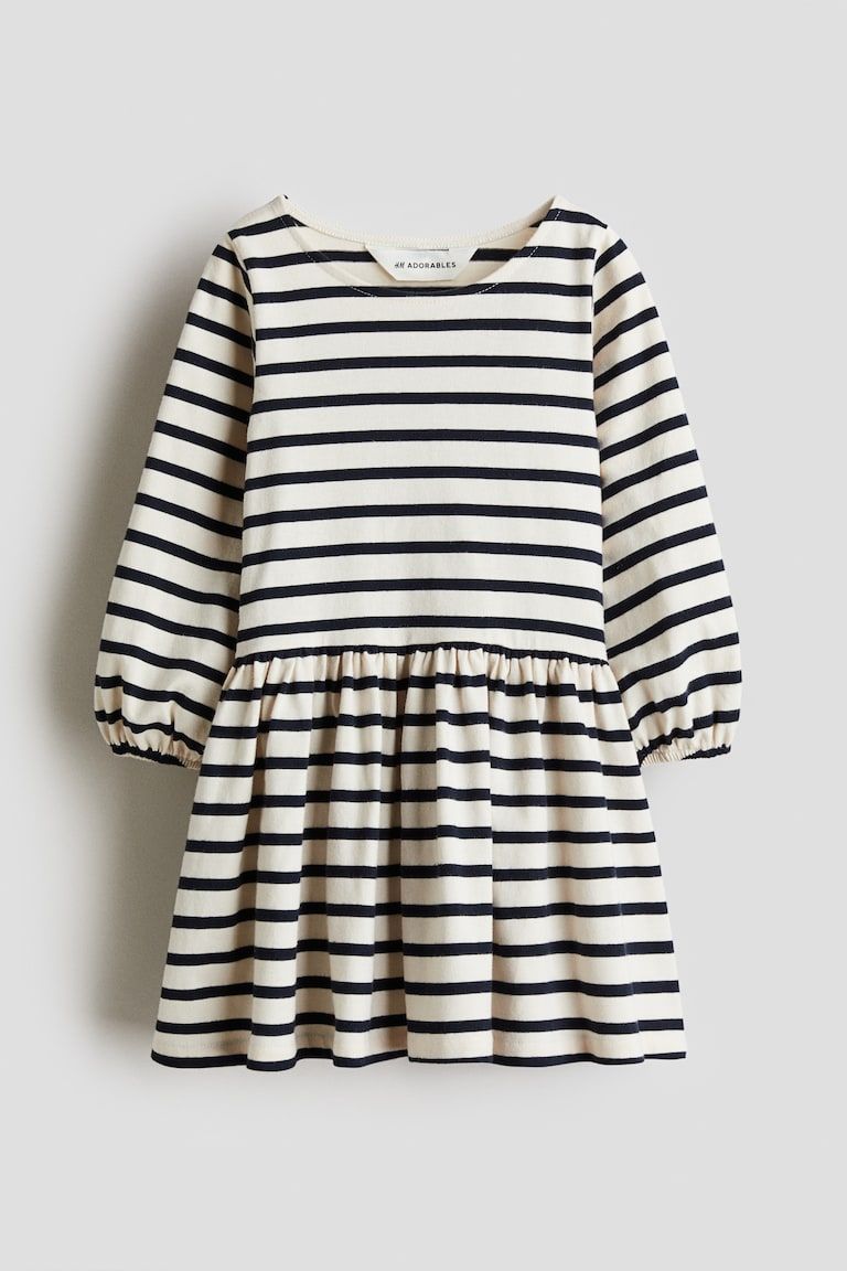 Textured Balloon-Sleeved Dress