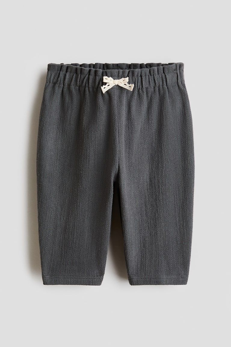 Textured Cotton Pants