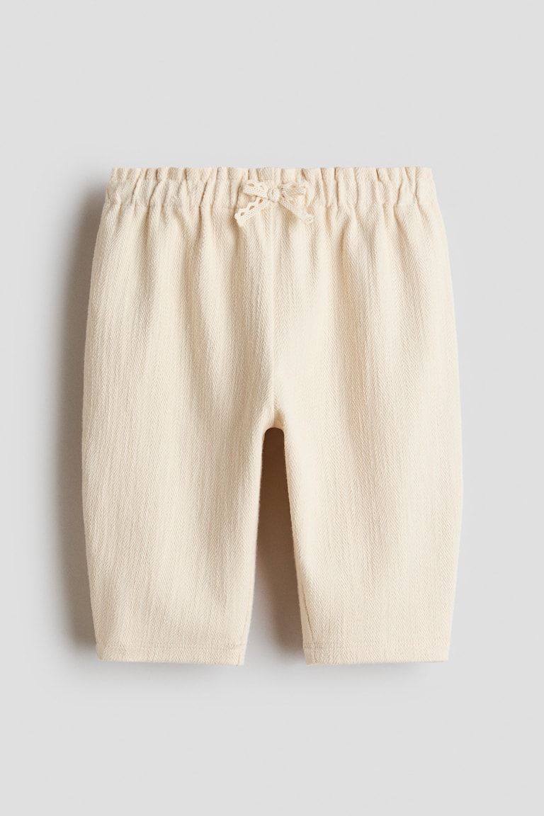 Textured Cotton Pants