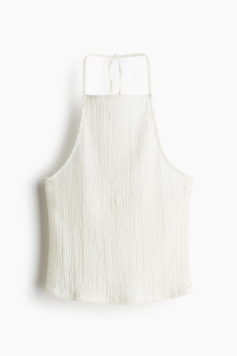 Textured Halterneck Top