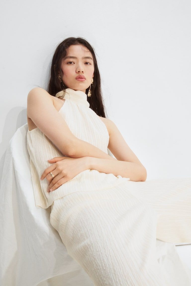 Textured Halterneck Top