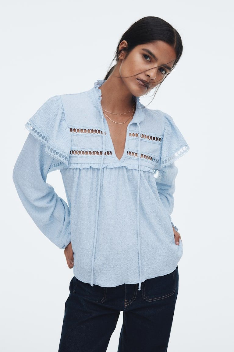 Textured Jersey Blouse