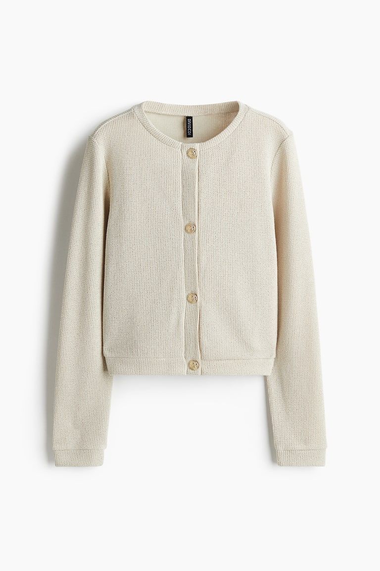 Textured Jersey Cardigan
