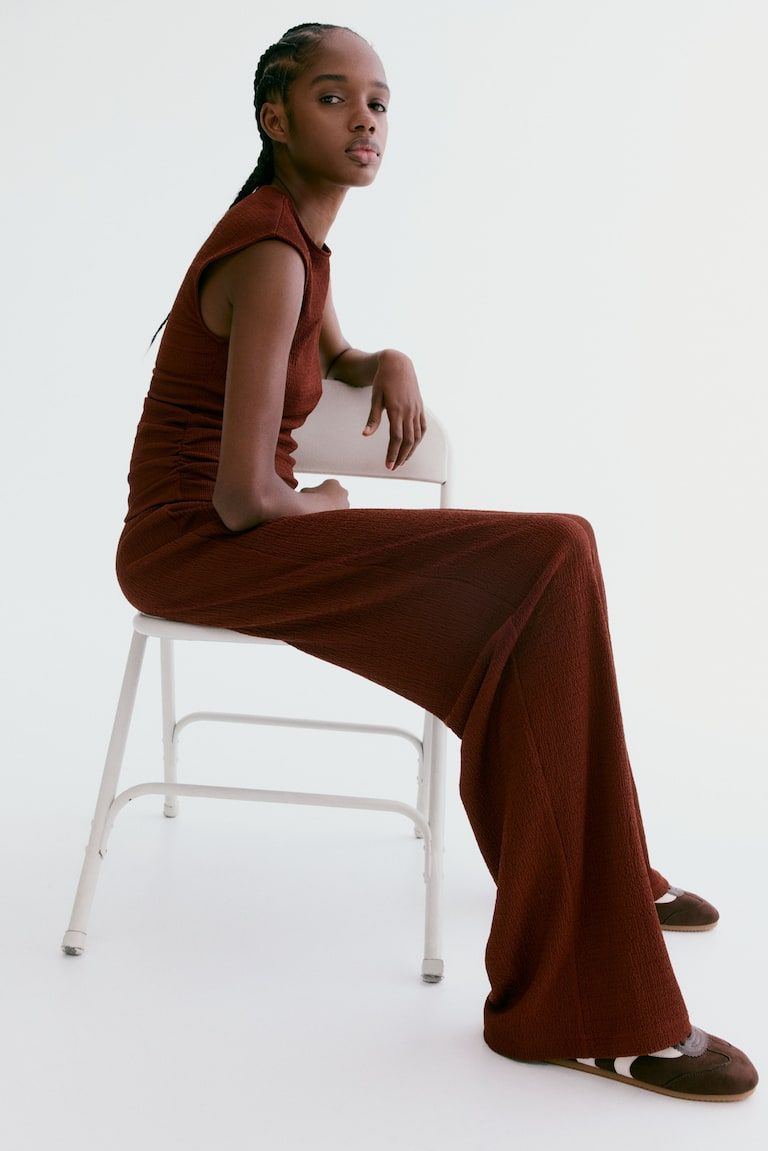 Textured Jersey Pants