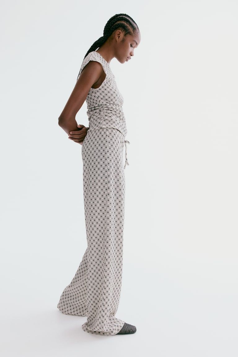 Textured Jersey Pants