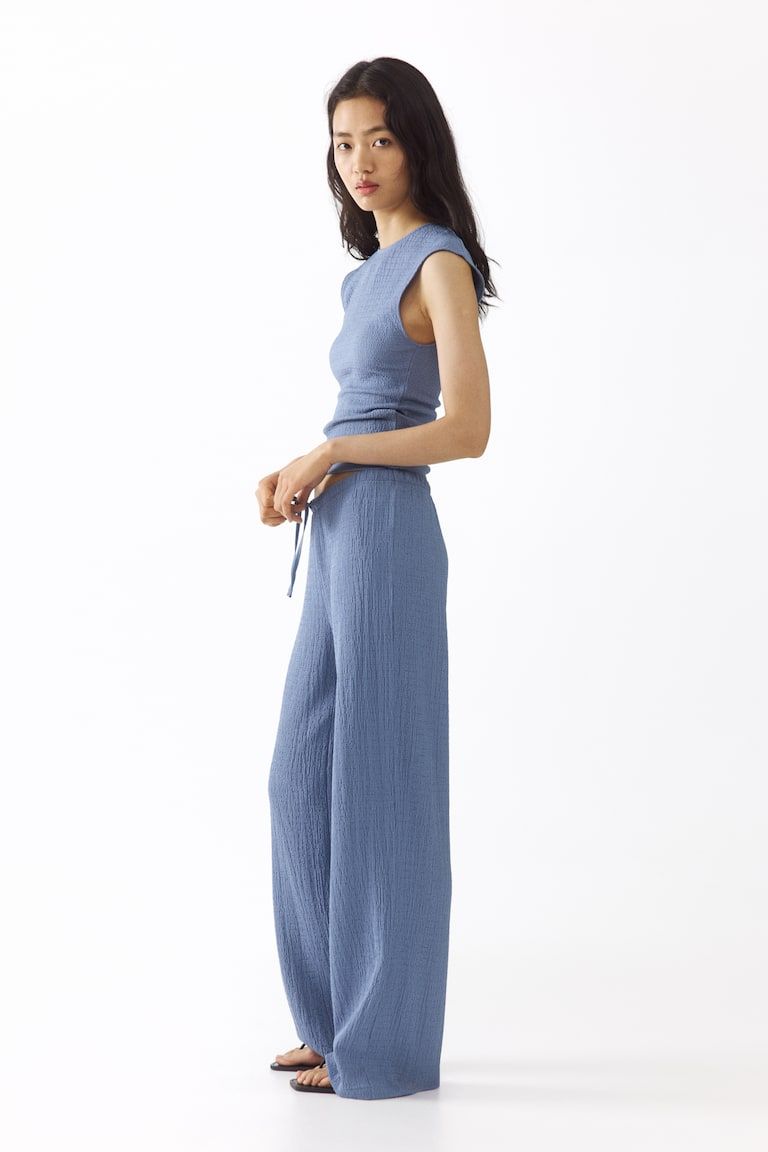 Textured Jersey Pants