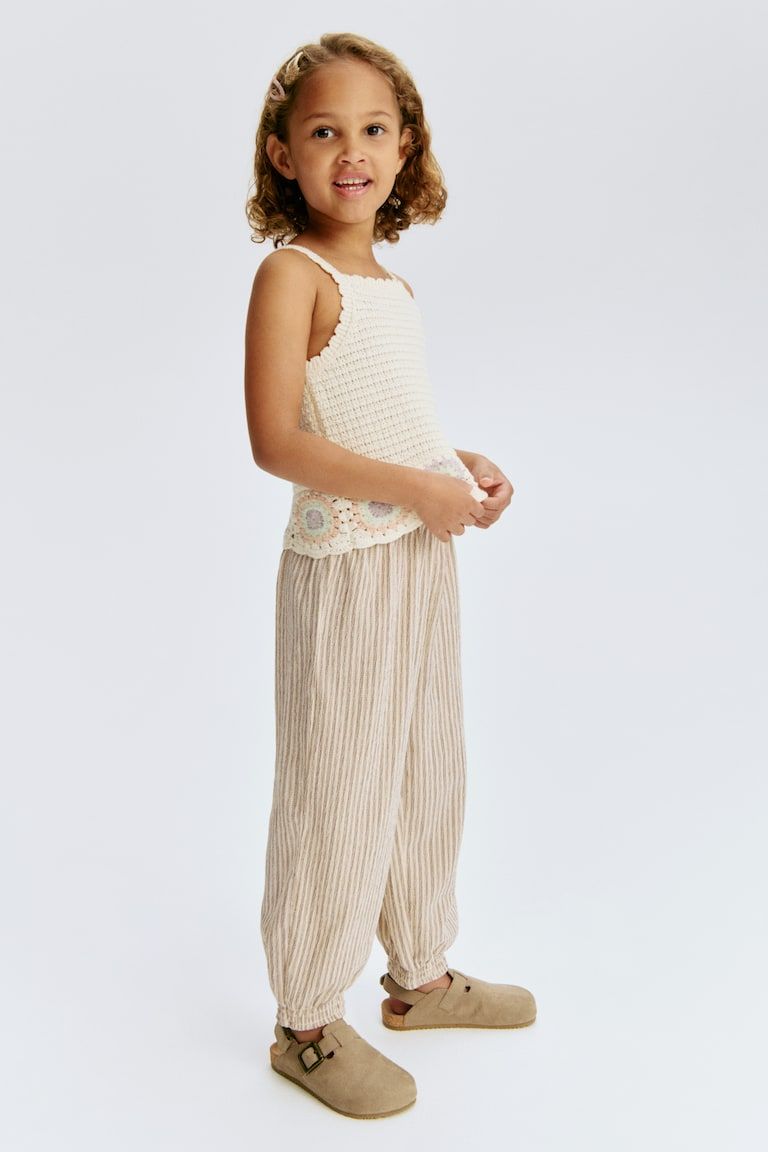 Textured Jersey Pants
