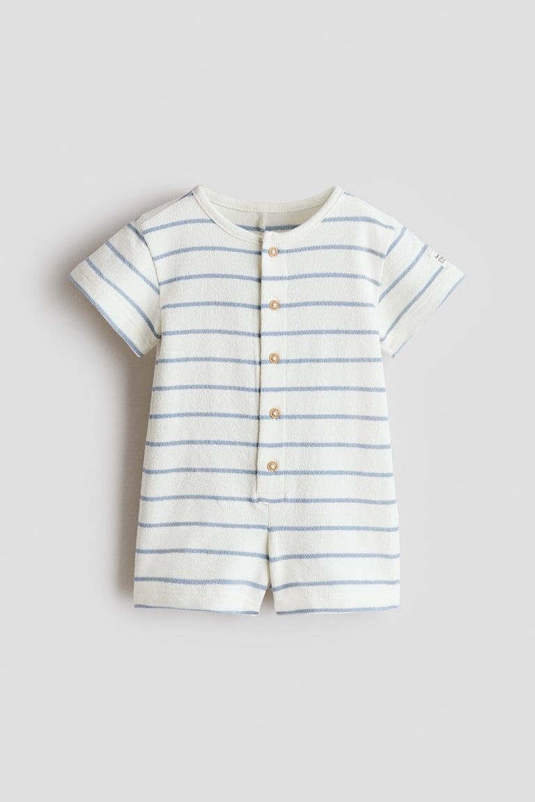 Textured Jersey Romper Suit