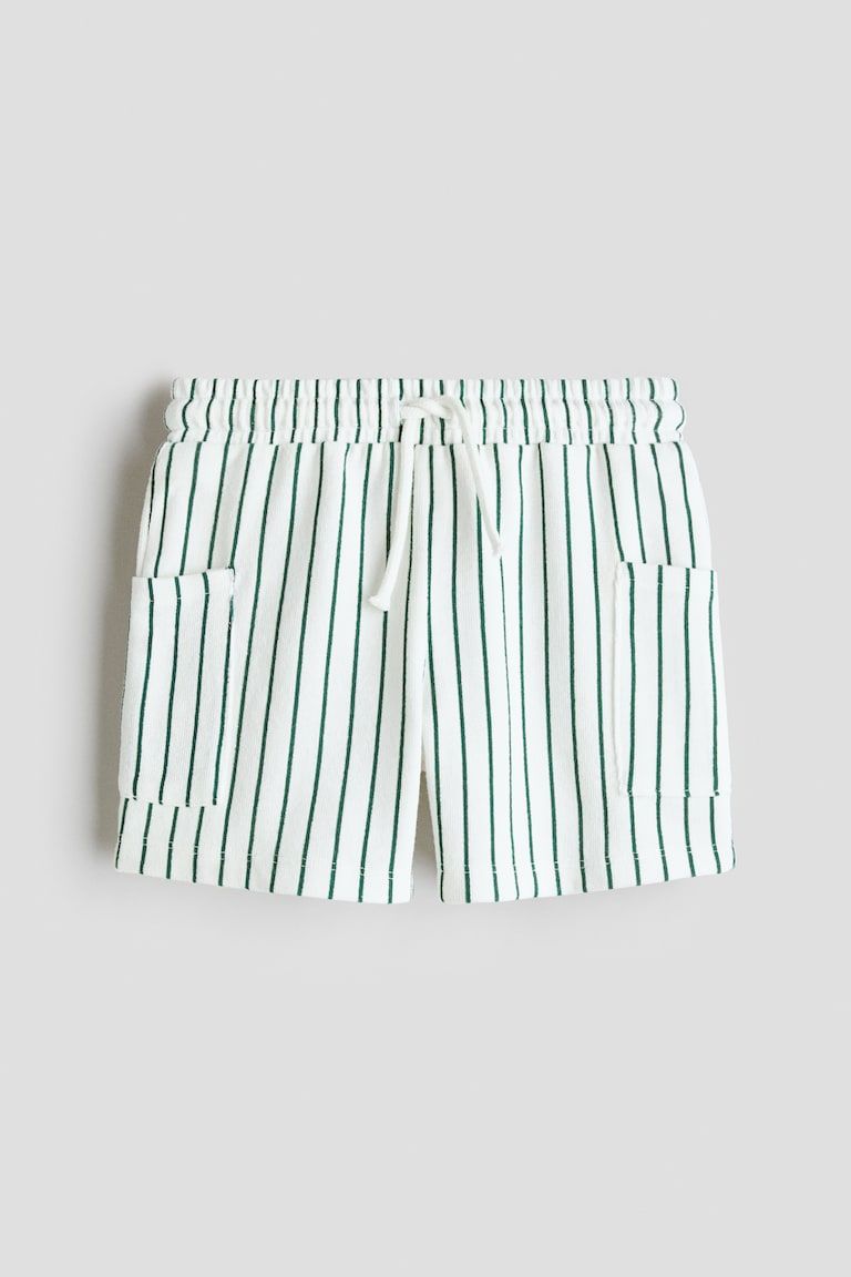 Textured jersey shorts