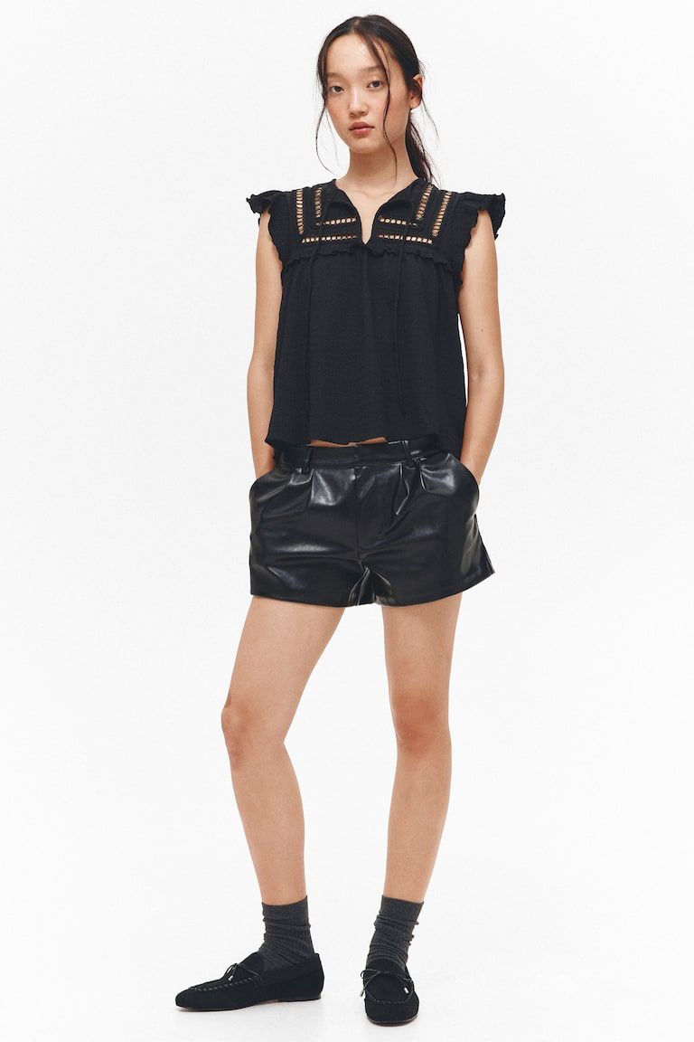 Textured Jersey Top
