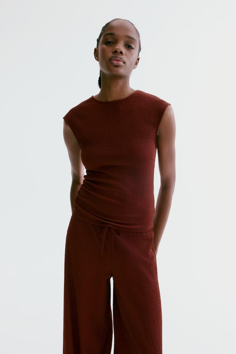 Textured Jersey Top