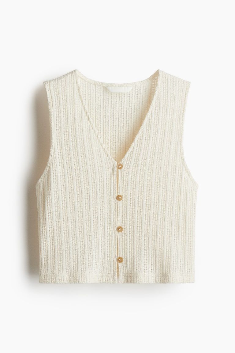 Textured Jersey Vest