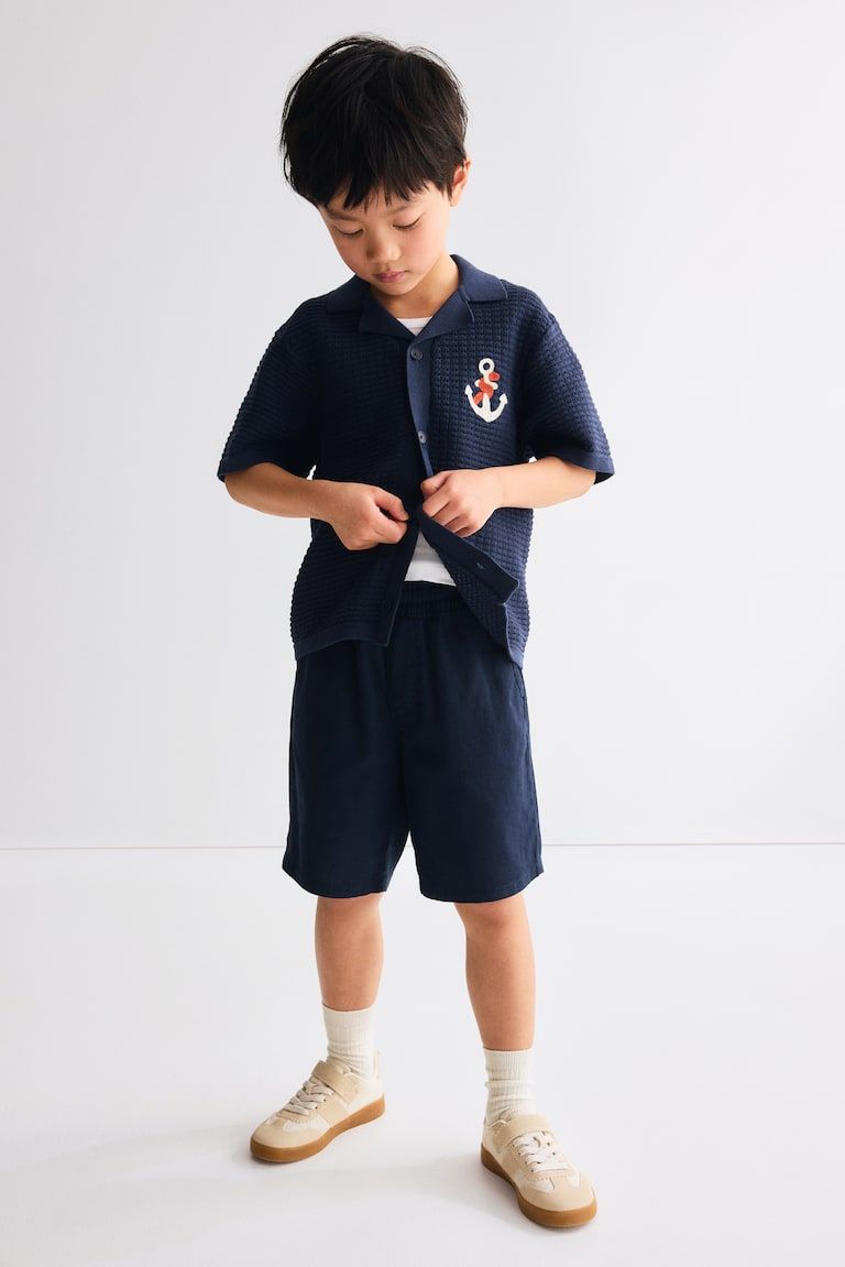 Textured-Knit Resort Shirt