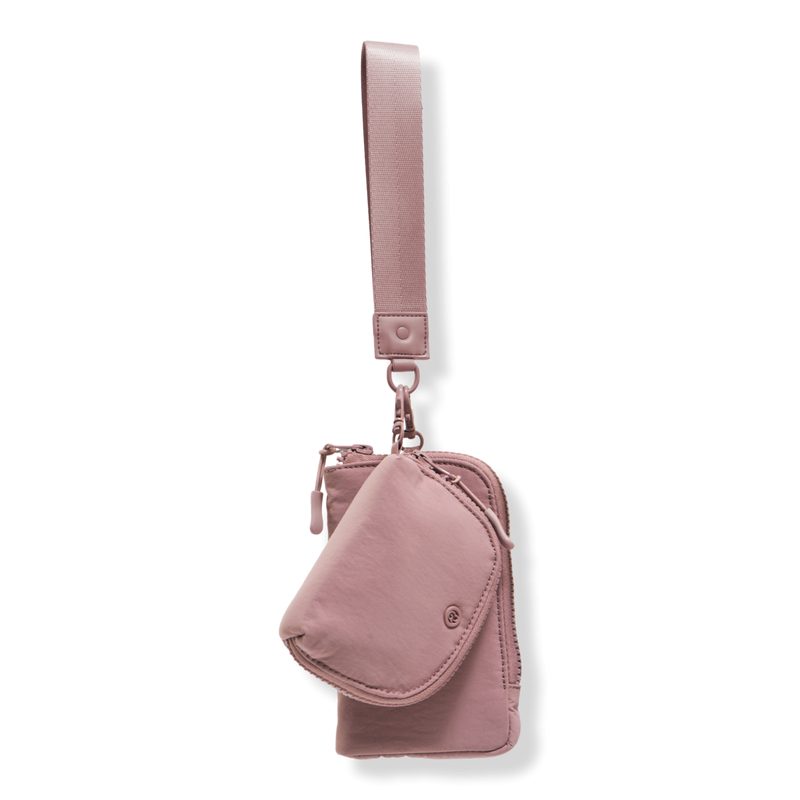 The Hold-All Sport Nylon 3 Piece Set Phone Case Wallet, Zip Coin Pouch & Key Chain Lanyard - Blush