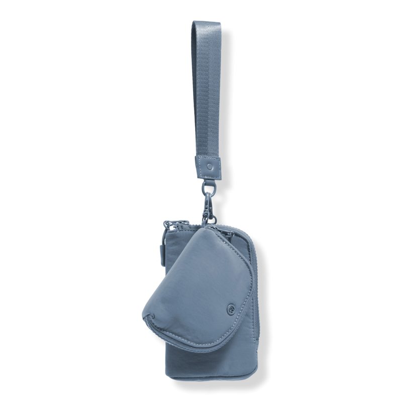 The Hold-All Sport Nylon 3 Piece Set Phone Case Wallet, Zip Coin Pouch & Key Chain Lanyard - Denim