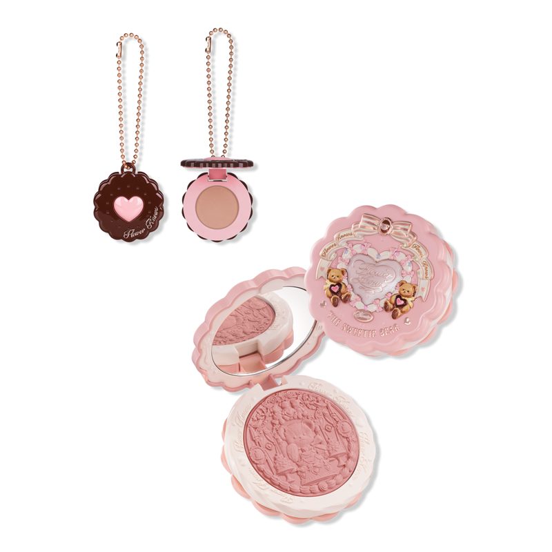 The Sweetie Bear Collection Satin Blush & Matte Blush Charm Duo Set - 03 Rose Chanson+Mocha Bear