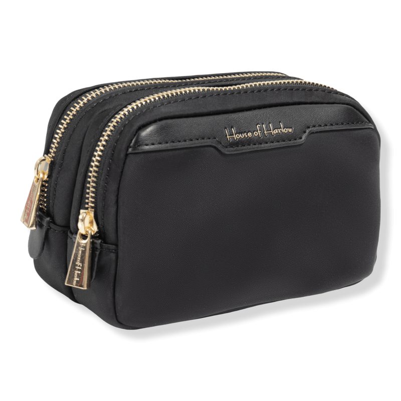 The Twill Nylon Tech Accessory Pouch - Black