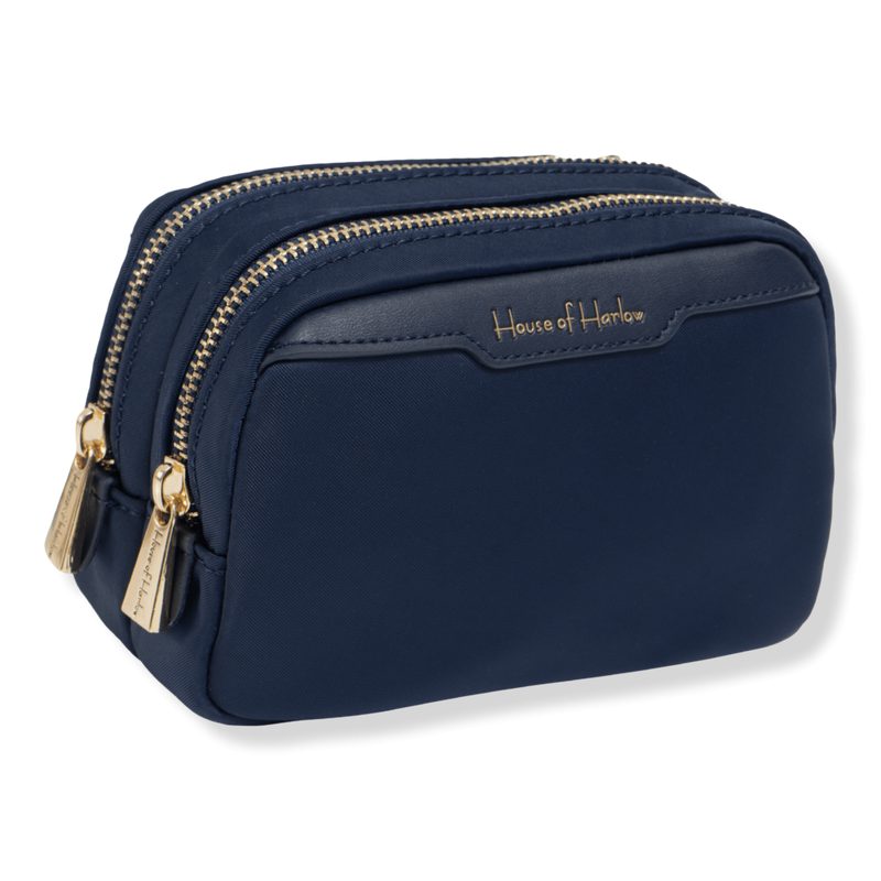 The Twill Nylon Tech Accessory Pouch - Navy