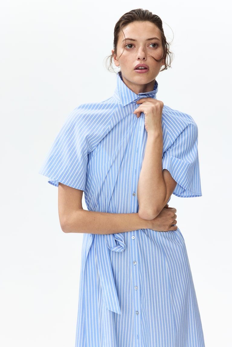 Tie-Belt Shirt Dress