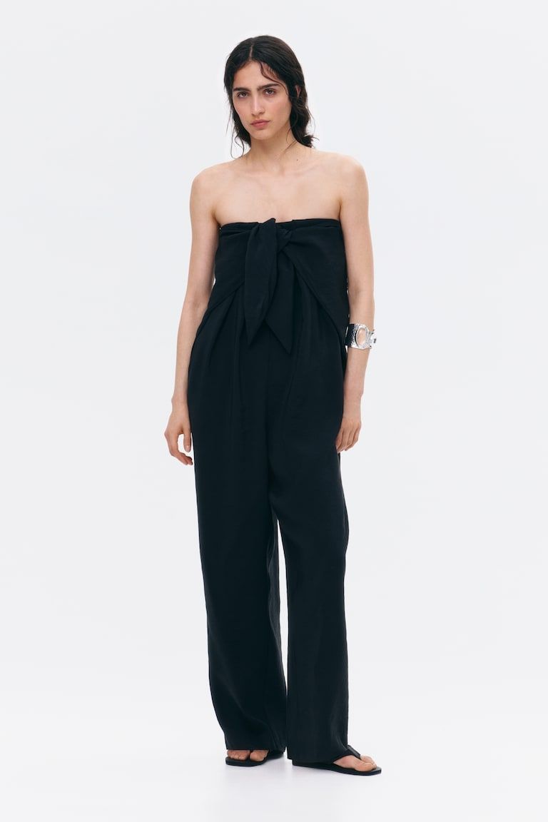 Tie-Detail Bandeau Jumpsuit