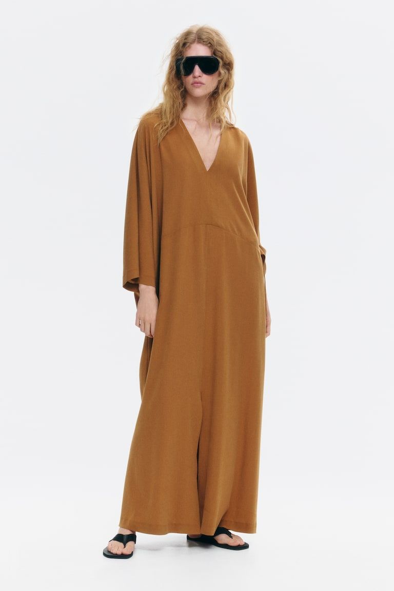 Tie-Detail Crêpe Dress