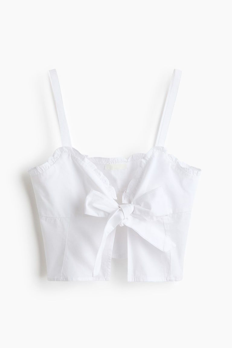 Tie-Detail Crop Top