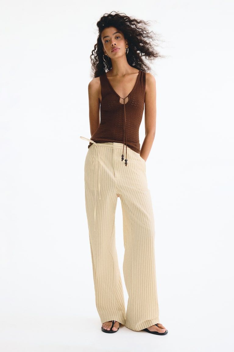 Tie-Detail Pants