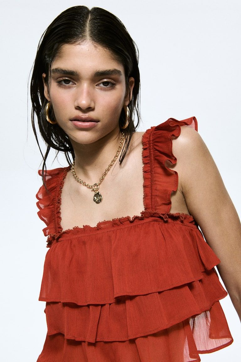 Tiered Crinkled Top