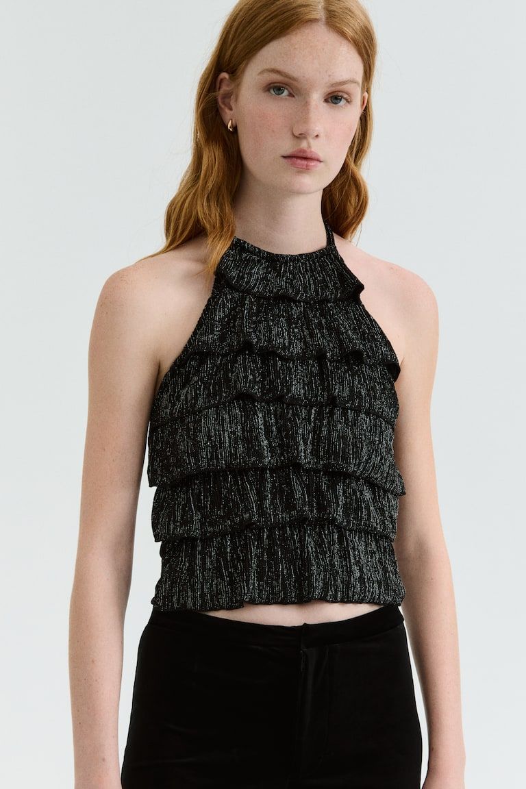 Tiered Halterneck Top