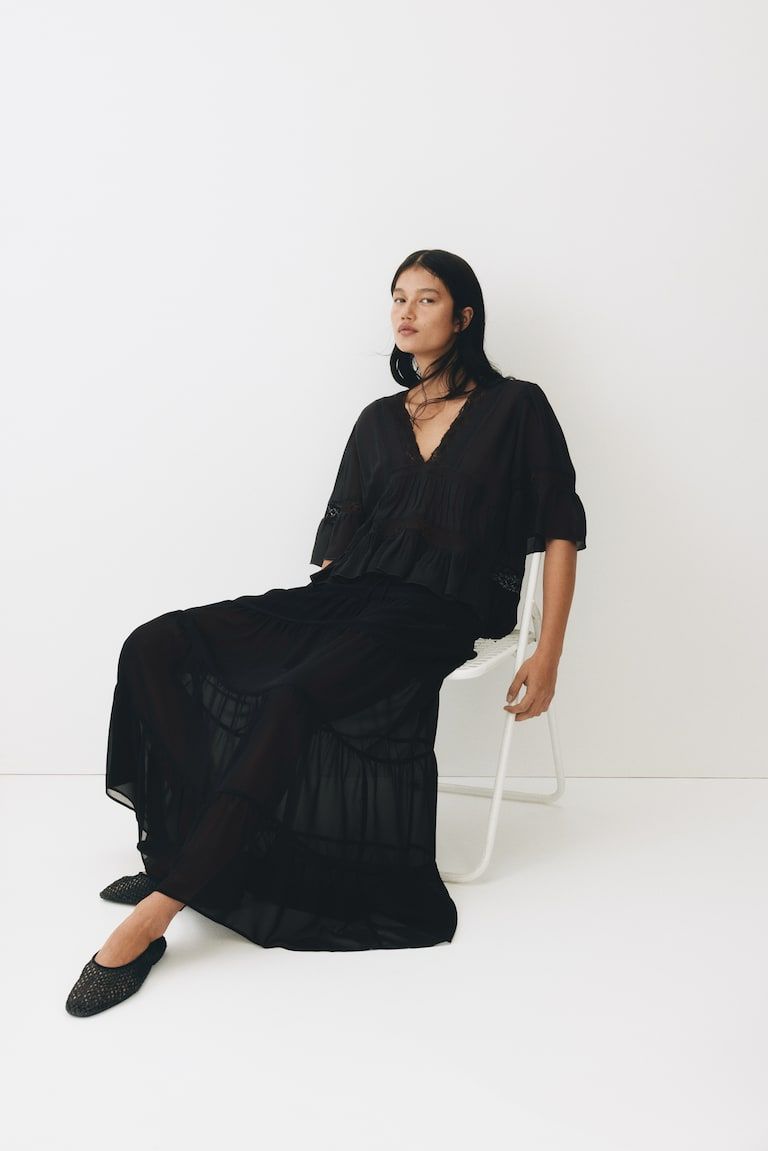 Tiered Maxi Skirt