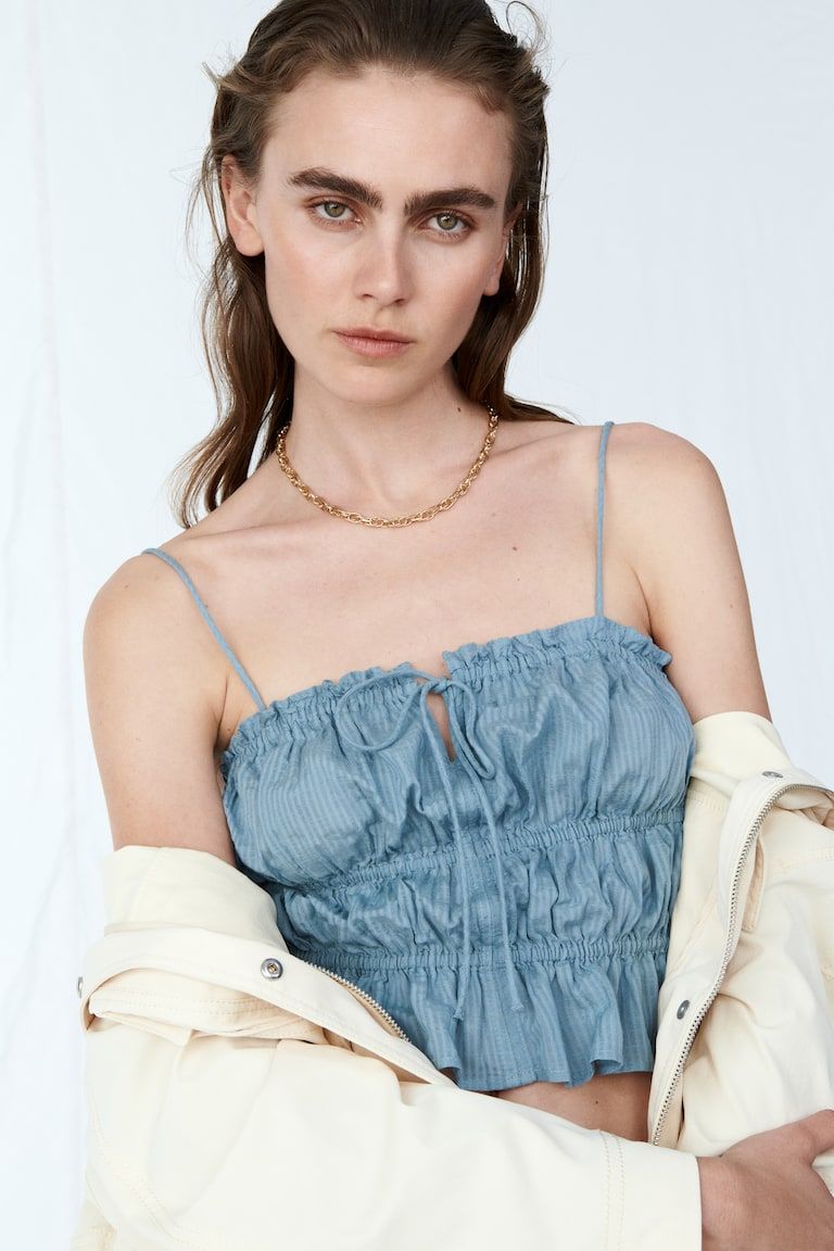 Top with Tie Shoulder Straps