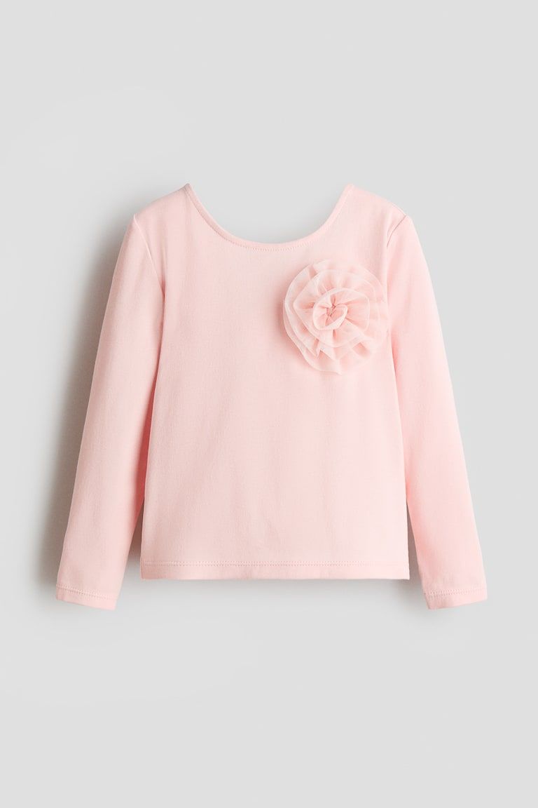 Top with Tulle Appliqué
