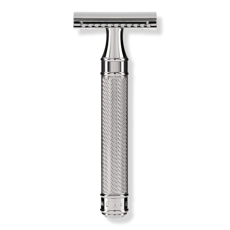 Traditional Large Chrome Safety Razor - Closed Comb
