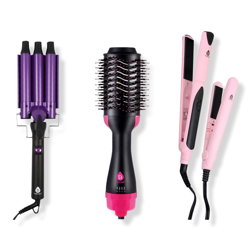 Triple Barrel Curler, One-Step Volumizer & Flat Iron Duo Pack