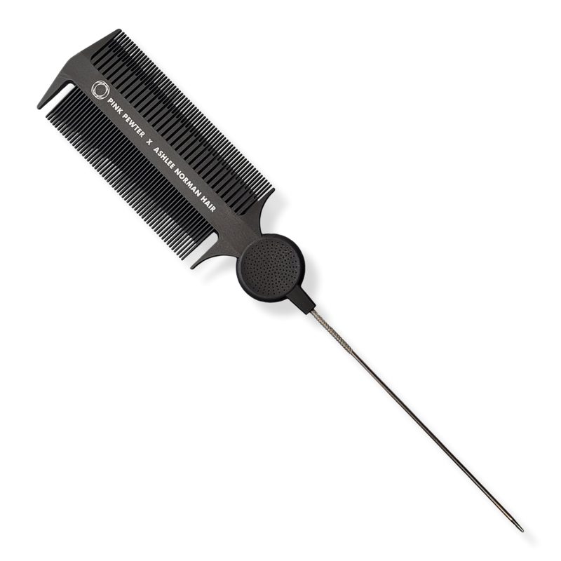 Triple Threat Carbon Fibre Tease, Weave and Lock Styling Comb (Black 11") #5