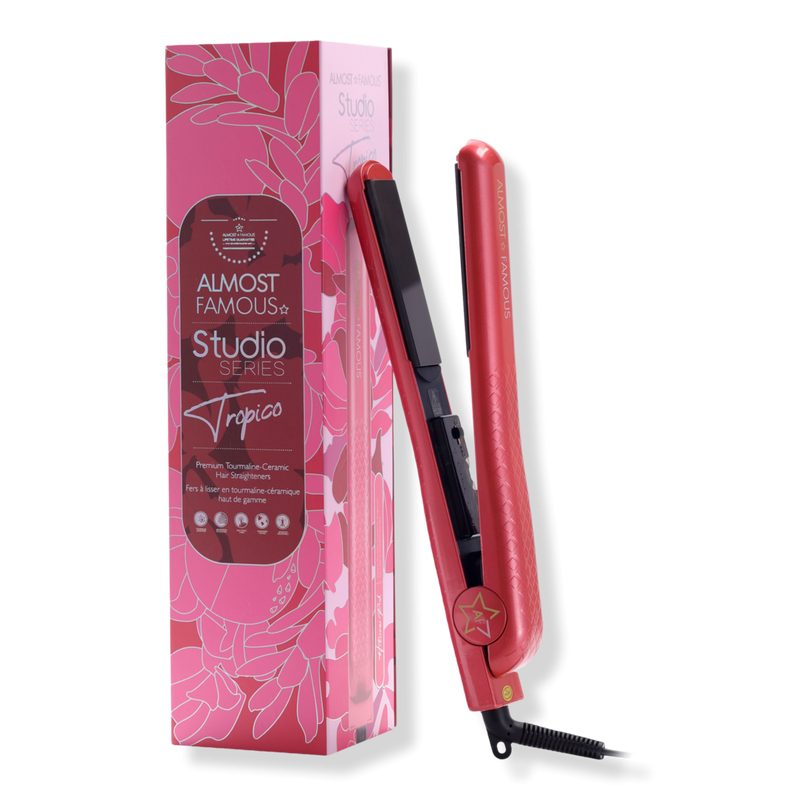 Tropico Tourmaline Ceramic Limited Print Flat Iron - Pink