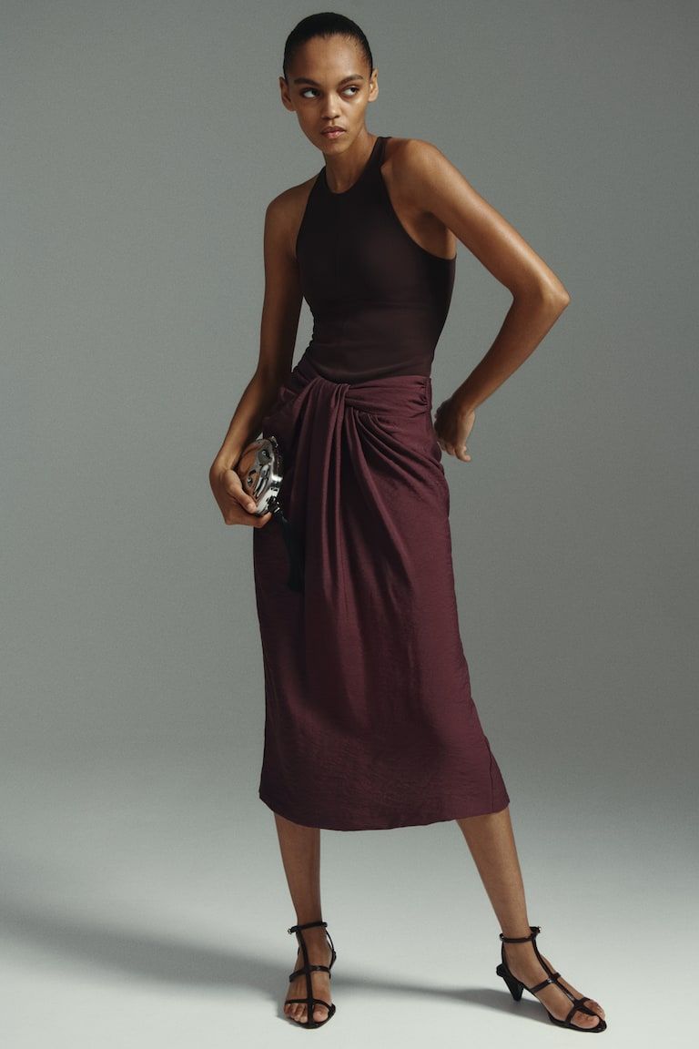 Twist-Detail Skirt