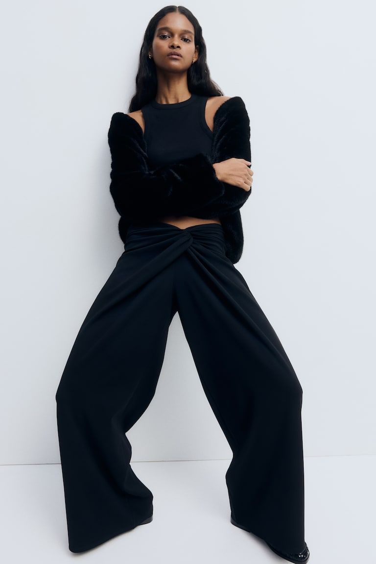 Twisted-Detail Pants