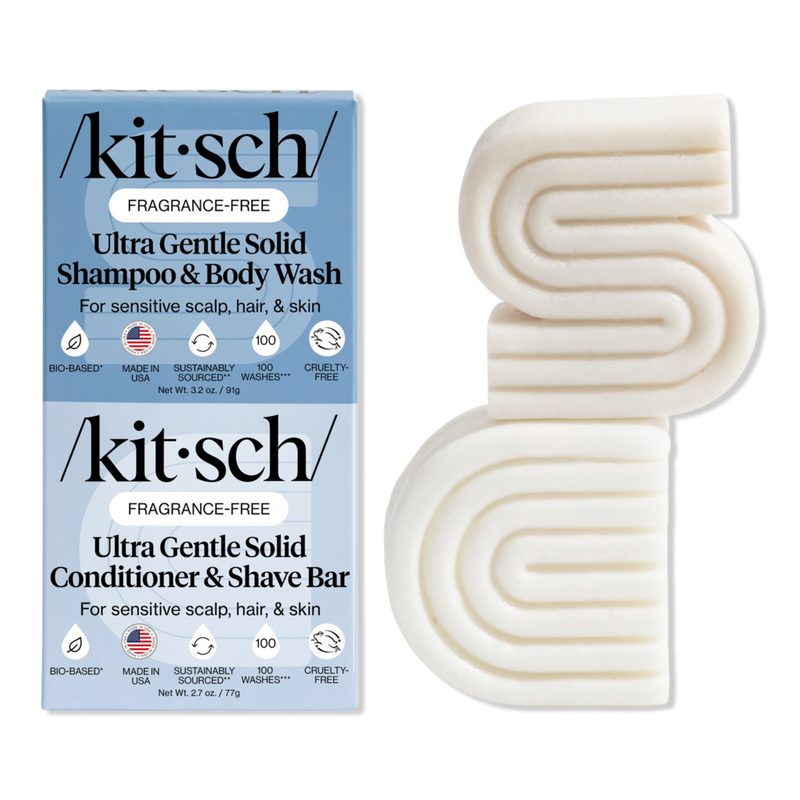 Ultra Solid Shampoo & Body Wash and Conditioner & Shave Bar Combo Pack - Fragrance-Free