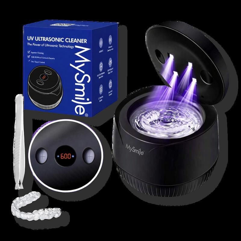Ultrasonic Retainer & Jewelry Cleaning Pod for Home with Digital Timer - Black