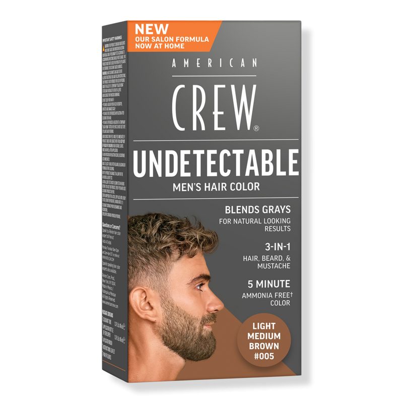 Undetectable Men's Hair Color Demi-Permanent Hair Dye - Light Medium Brown