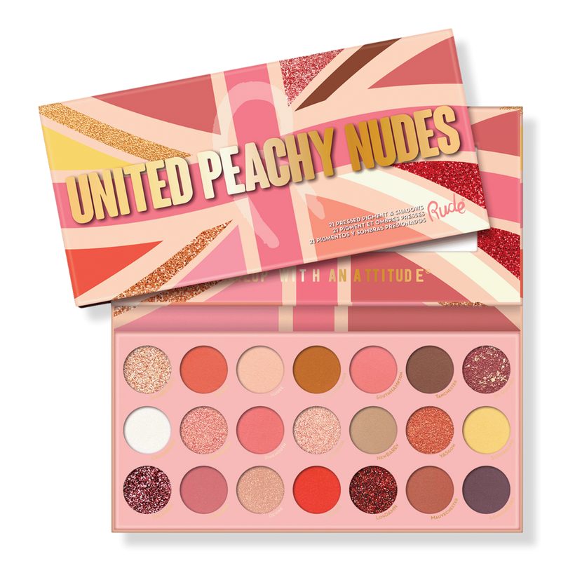 United Peachy Nudes - 21 Pressed Pigment & Shadows Palette