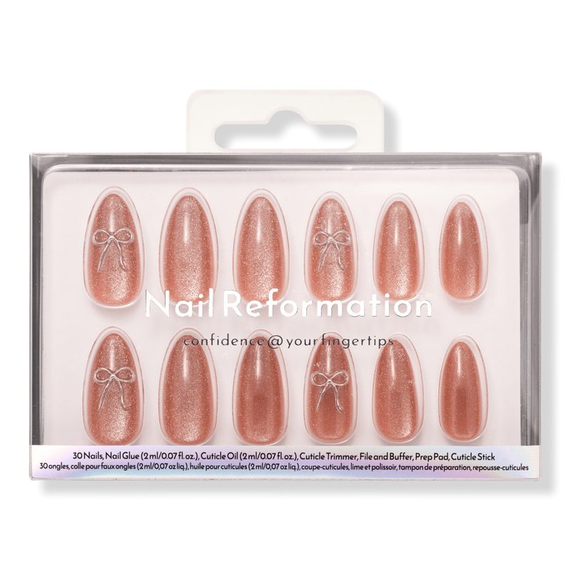 Velvet Bows Press On Nails