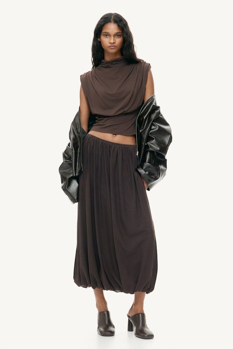 Viscose Mock Turtleneck Top